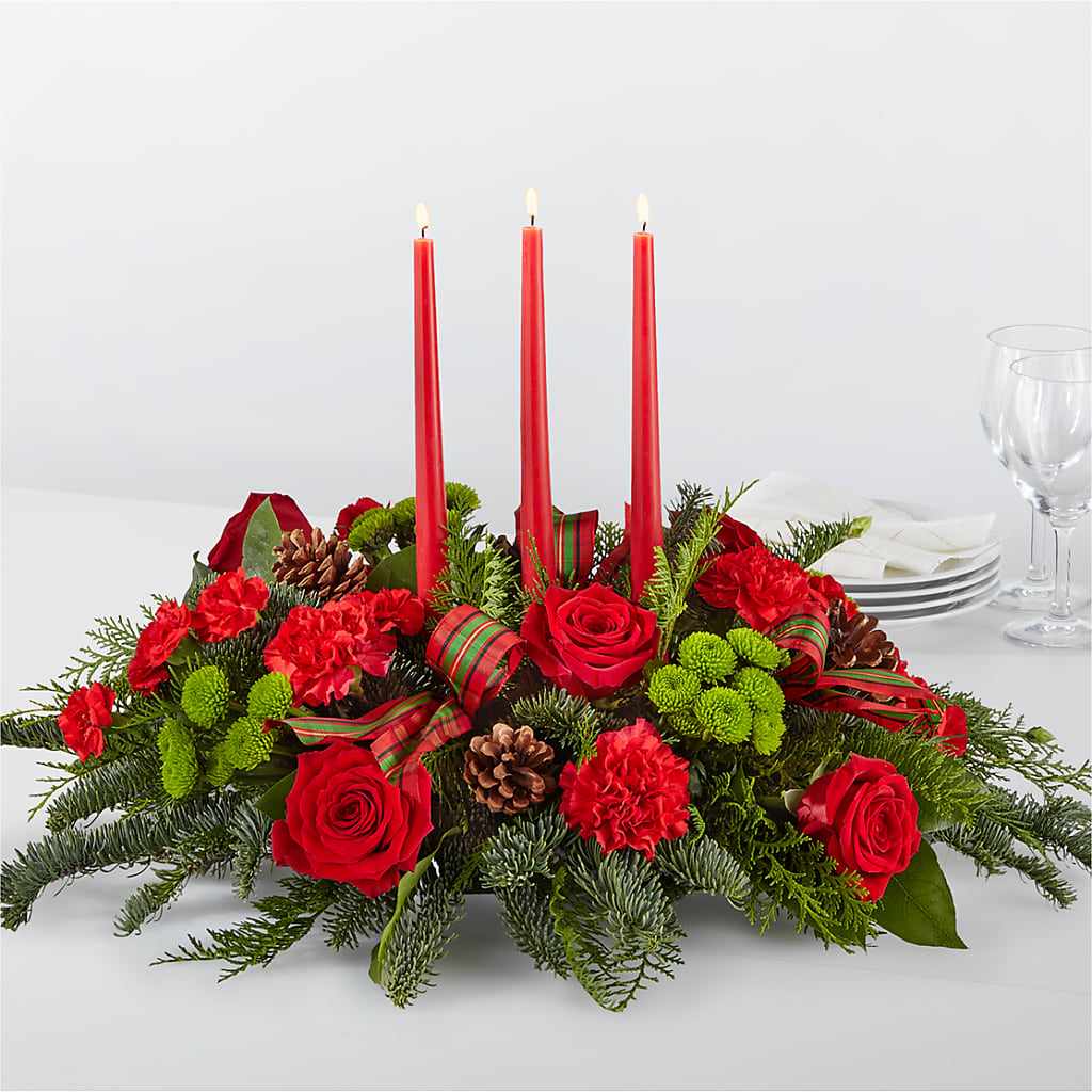 By the Candlelight Centerpiece – HUTCHINSON'S FLOWERS INC, Sykesville MD