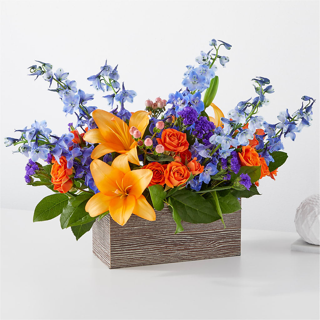 Radiant Citrus Box Bouquet – HUTCHINSON'S FLOWERS INC, Sykesville MD