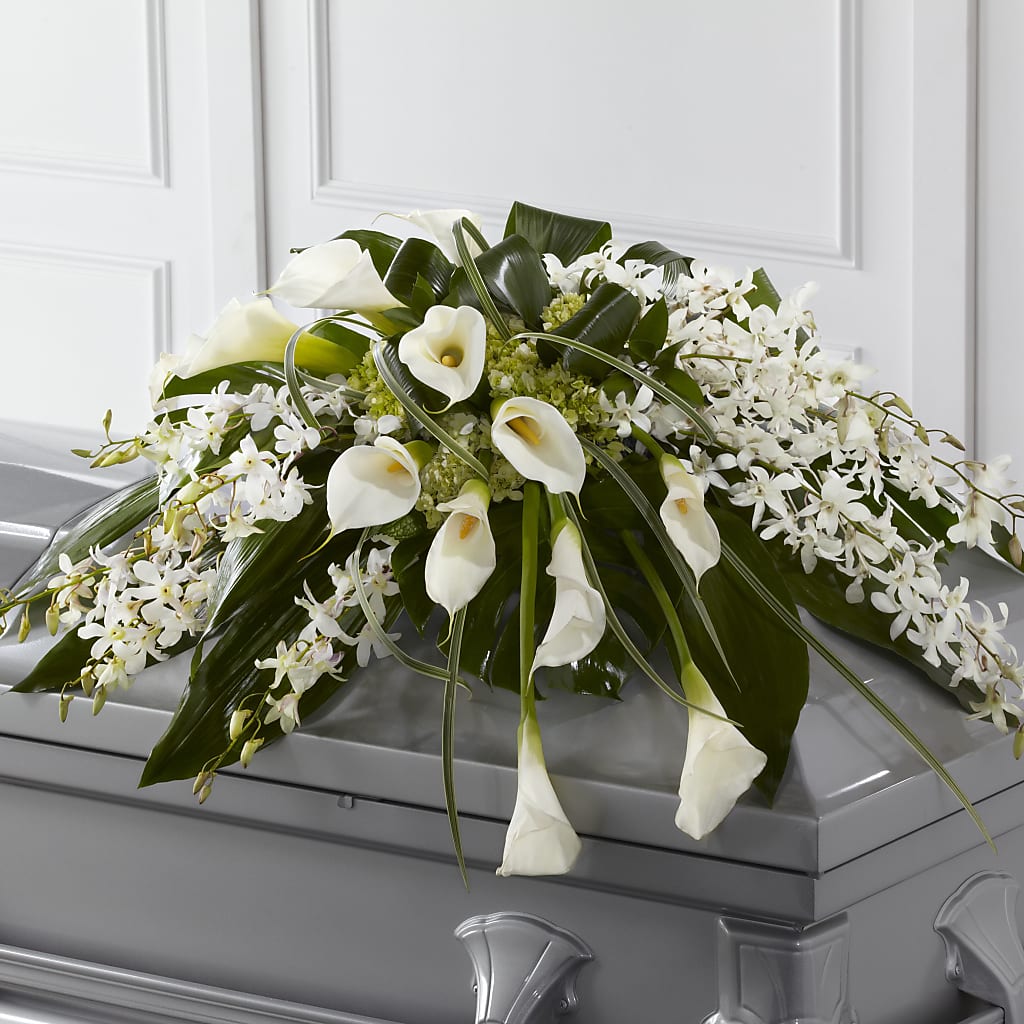 Angel Wings Casket Spray – HUTCHINSON'S FLOWERS INC, Sykesville MD