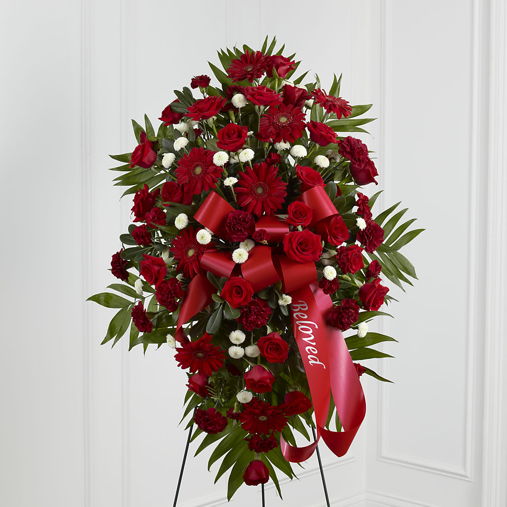 Treasured Memories Standing Spray – HUTCHINSON'S FLOWERS INC, Sykesville MD