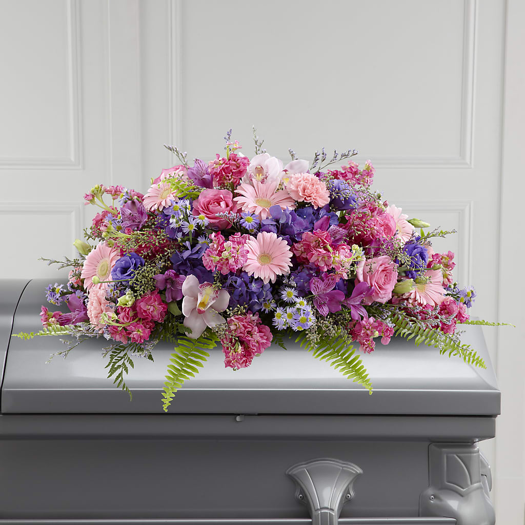 Glorious Garden Casket Spray – HUTCHINSON'S FLOWERS INC, Sykesville MD