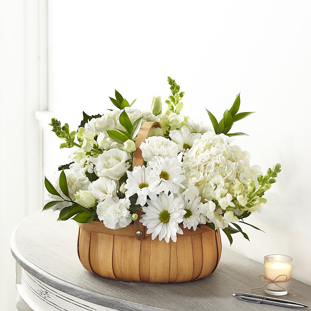Pure Ivory Basket – HUTCHINSON'S FLOWERS INC, Sykesville MD