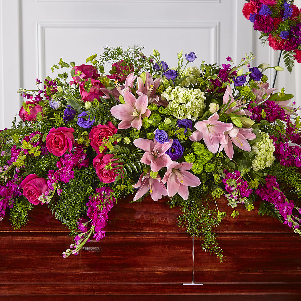 Radiant Tribute Casket Spray – HUTCHINSON'S FLOWERS INC, Sykesville MD