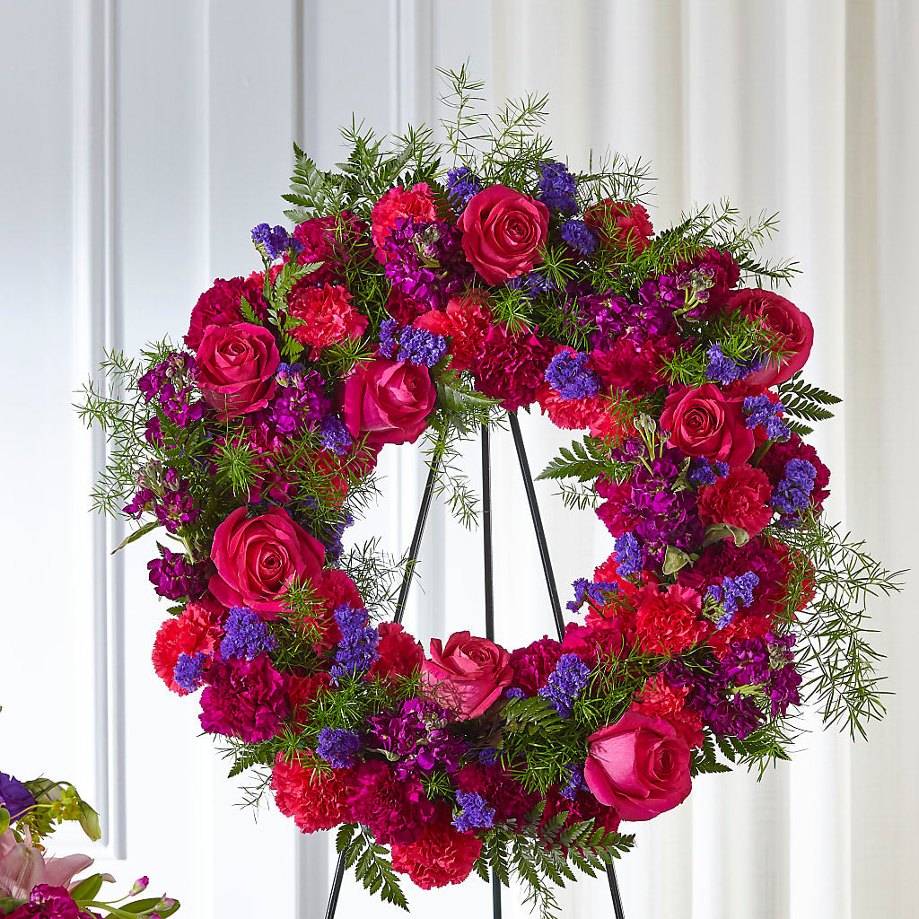 Calming Colors Wreath – HUTCHINSON'S FLOWERS INC, Sykesville MD