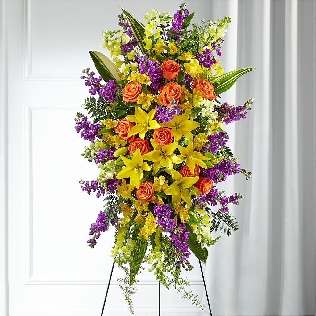 Thoughtful Prayers Standing Spray – HUTCHINSON'S FLOWERS INC, Sykesville MD