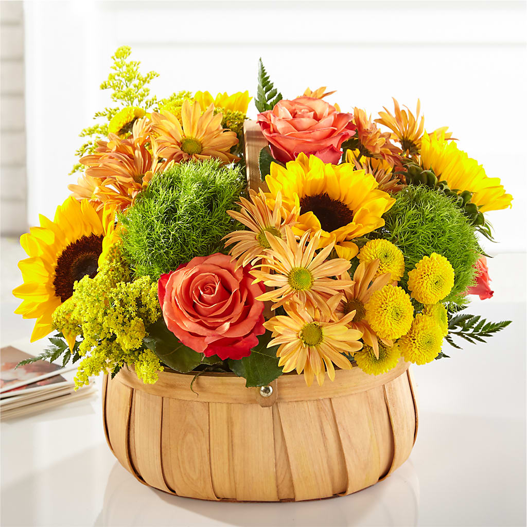Harvest Sunflower Basket – HUTCHINSON'S FLOWERS INC, Sykesville MD