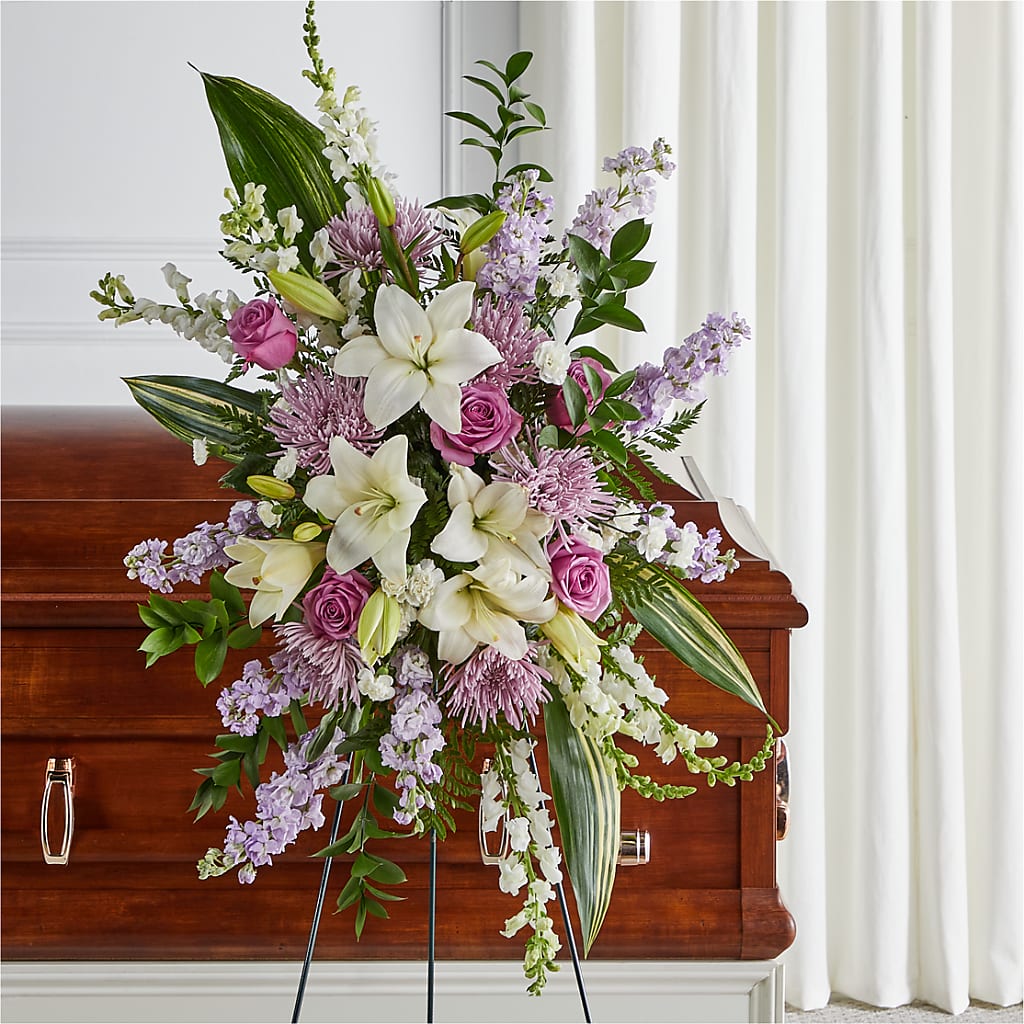 Grateful Hearts Standing Spray – HUTCHINSON'S FLOWERS INC, Sykesville MD