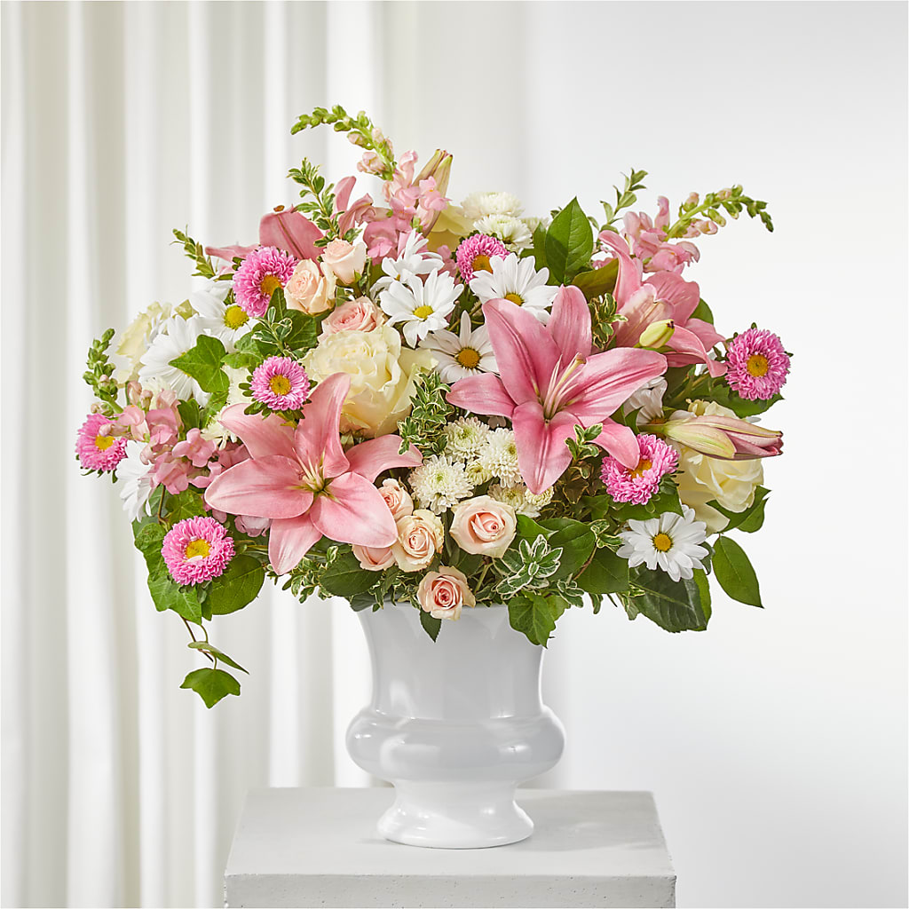 Empathetic Blooms Urn Arrangement – HUTCHINSON'S FLOWERS INC, Sykesville MD