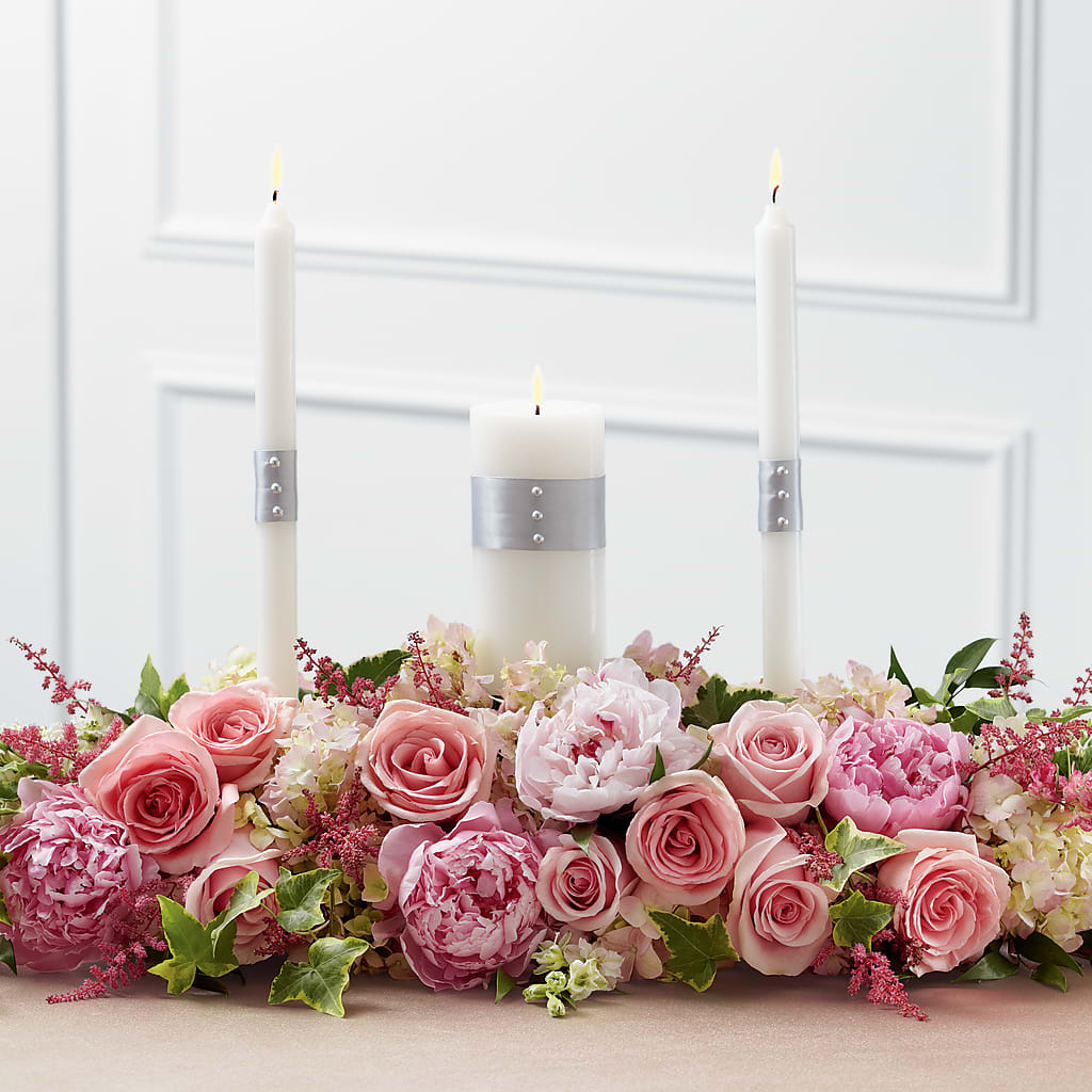 Worldwide Romance Unity Candle Arrangement – HUTCHINSON'S FLOWERS INC, Sykesville MD