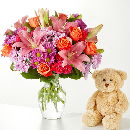One and Only Bouquet and Bear Bundle – HUTCHINSON'S FLOWERS INC, Sykesville MD