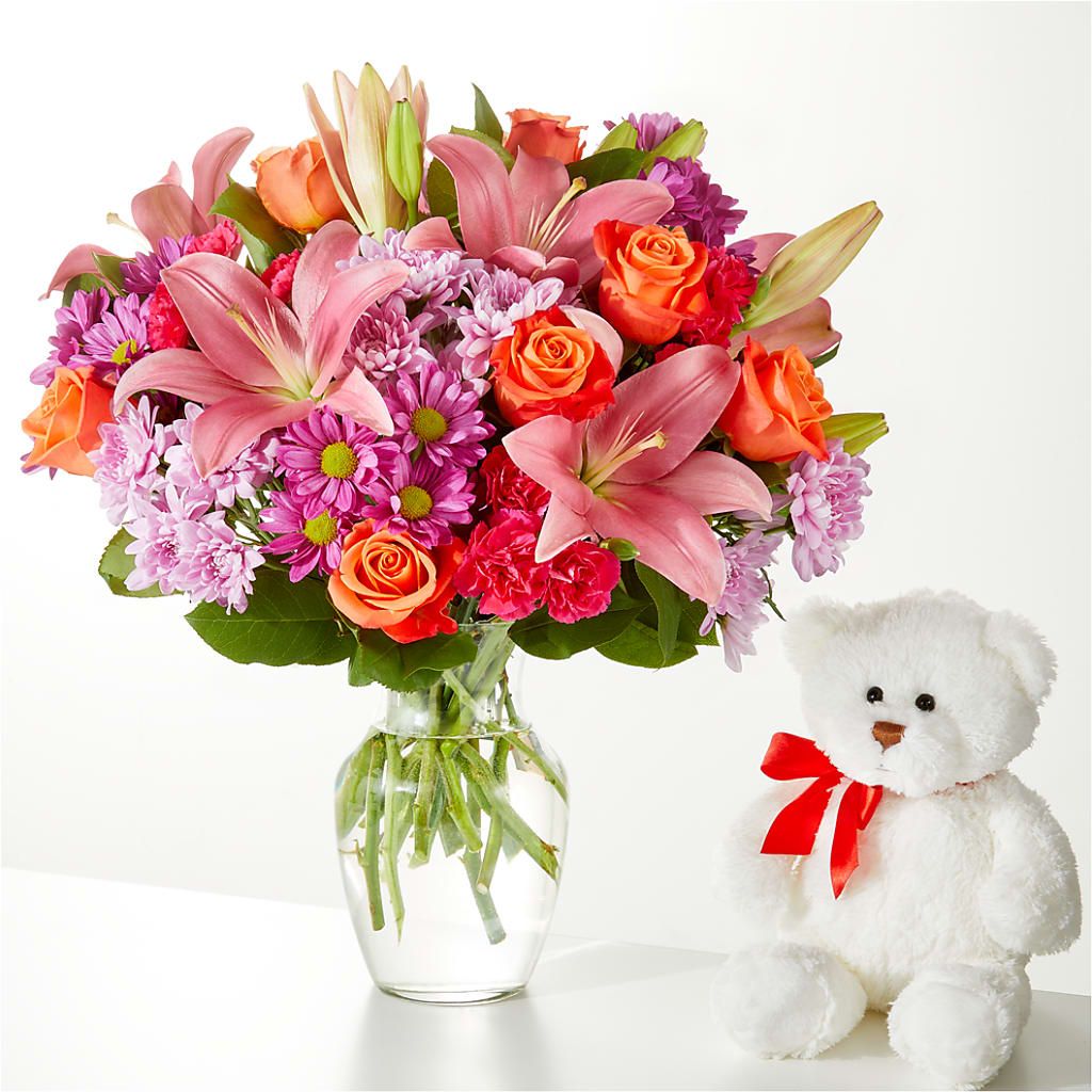 One and Only Bouquet and Bear Bundle – HUTCHINSON'S FLOWERS INC, Sykesville MD