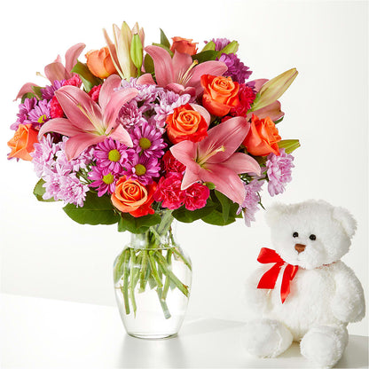 One and Only Bouquet and Bear Bundle – HUTCHINSON'S FLOWERS INC, Sykesville MD