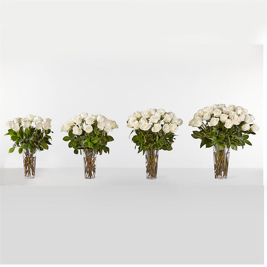 Long Stem White Rose Bouquet – HUTCHINSON'S FLOWERS INC, Sykesville MD