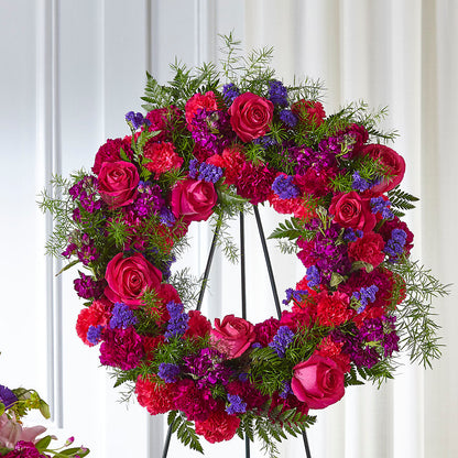 Calming Colors Wreath – HUTCHINSON'S FLOWERS INC, Sykesville MD