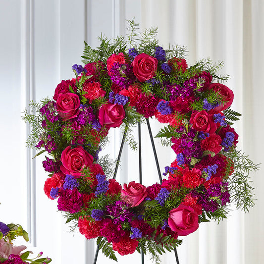Calming Colors Wreath – HUTCHINSON'S FLOWERS INC, Sykesville MD