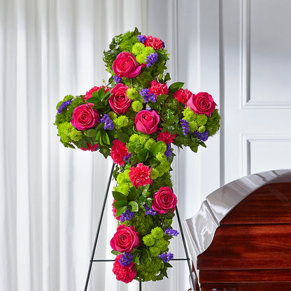 Tribute Rose Floral Cross – HUTCHINSON'S FLOWERS INC, Sykesville MD