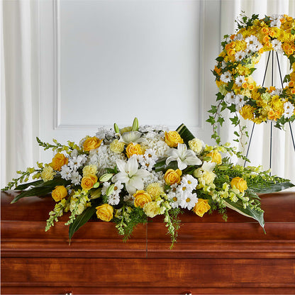 Golden Harmony Casket Spray – HUTCHINSON'S FLOWERS INC, Sykesville MD