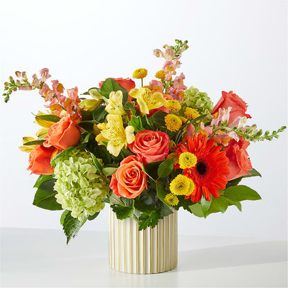 Autumn Sunshine Bouquet with Ivory Vase – HUTCHINSON'S FLOWERS INC, Sykesville MD