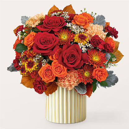 Merlot Bouquet with Ivory Vase – HUTCHINSON'S FLOWERS INC, Sykesville MD