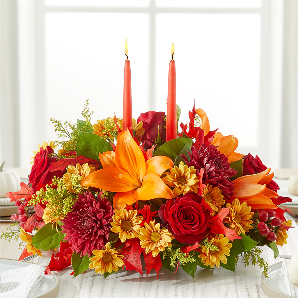 Autumn's Embrace Centerpiece – HUTCHINSON'S FLOWERS INC, Sykesville MD
