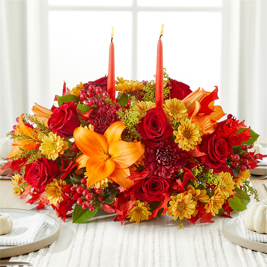Autumn's Embrace Centerpiece – HUTCHINSON'S FLOWERS INC, Sykesville MD